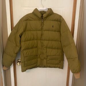 Browning VTG Goose Down Olive Puffer Jacket with Front Pockets